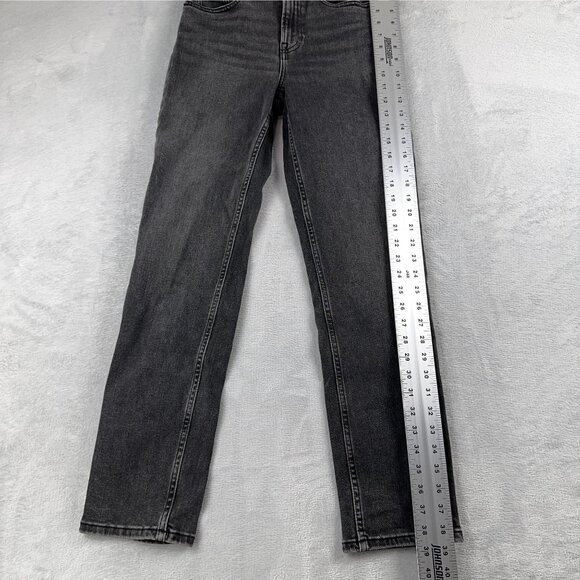 Everlane High Rise Straight Leg Jeans Womens Size 25 Regular Charcoal Wash Black - Picture 12 of 13